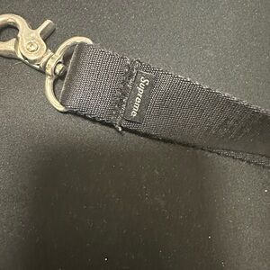 Supreme Black Lanyard